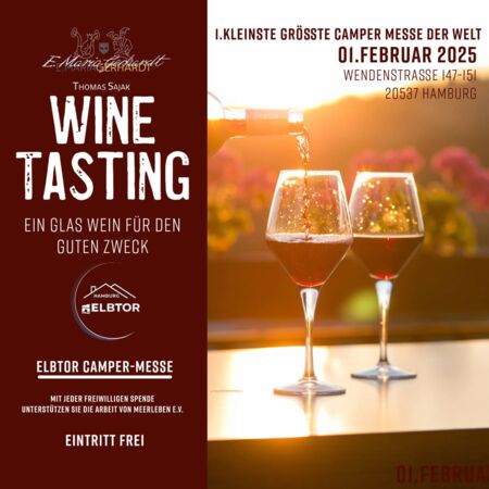 Thomas Sajak: Weinprobe auf der ELBTOR Camper Messe